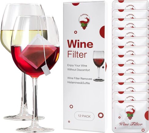 Wine Filters Wine Wand, the Wand Wine Purifier, Remove Histamines and Sulfite,the Wand Wine Filter,Prevent Wine Sensitivities(Pack of 12) in Saudi Arabia