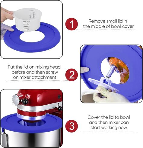 5 Quart Stainless Steel Mixer Bowl with Lid Compatible with Kitchenaid Artisan&Classic Series 4.5-5QT Tilt-Head Mixer,Mixer Bowl Cover to Prevent Spilling of Ingredients in Kuwait