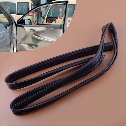 Car Front Right Door Glass Sealing Strip Black Rubber ZZE122 ZRE120 2004-2008 in Saudi Arabia