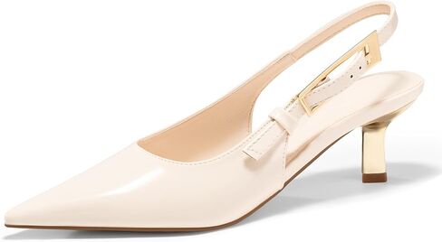 Coutgo Womens Slingback Histten Cheels مغلق مضخات إصبع القدم المدببة in Kuwait