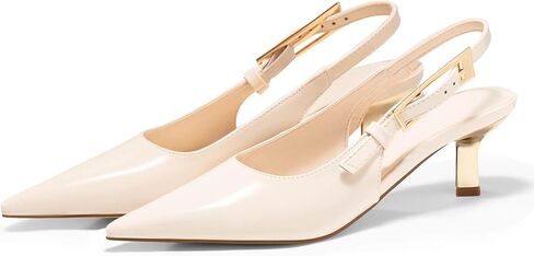 Coutgo Womens Slingback Histten Cheels مغلق مضخات إصبع القدم المدببة in Kuwait
