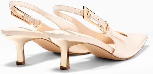 Coutgo Womens Slingback Histten Cheels مغلق مضخات إصبع القدم المدببة in Kuwait