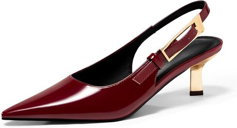 Coutgo Womens Slingback Histten Cheels مغلق مضخات إصبع القدم المدببة in Kuwait