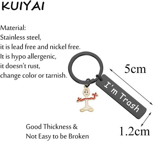 Kuiyai Funny Forky Gift Gift Forky Keychain Forky أنا هدية إلهام مفاتيح القمامة in Saudi Arabia