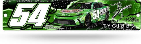 Rico Industries NASCAR Racing كريستوفر بيل رقم 20 لافتة شارع بلاستيكية 4 × 16 بوصة in Saudi Arabia