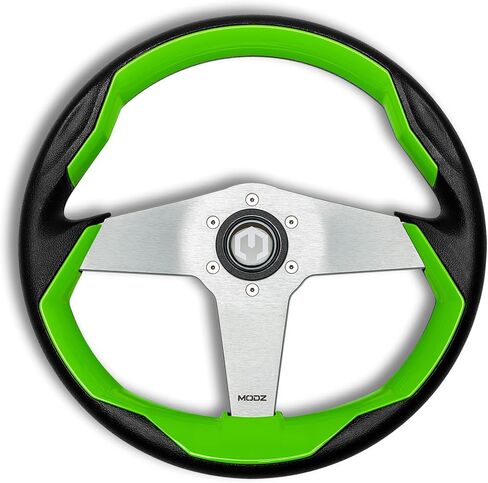 Modz Zilker Golf Cart Wheel مع محول - يناسب جميع نماذج Yamaha - الأخضر والفضي in Kuwait