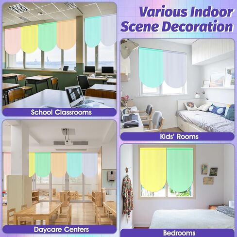 6pcs Composition Classroom Curtains Back to School Pastel Smiley Face Curtains for Classroom Black and White Composition Curtain for Kindergarten Playroom Daycare Bedroom Living Room 36"X24" in Saudi Arabia