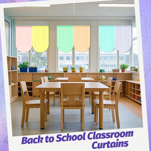 6pcs Composition Classroom Curtains Back to School Pastel Smiley Face Curtains for Classroom Black and White Composition Curtain for Kindergarten Playroom Daycare Bedroom Living Room 36"X24" in Saudi Arabia