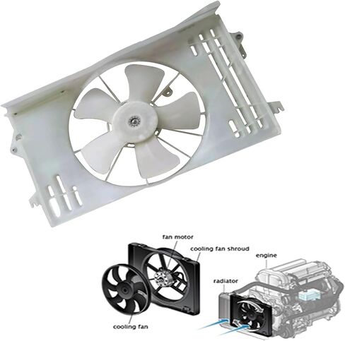Radiator Cooling Fan Assembly Replacement for Pontiac 2003-2004 Vibe 2003-2008 Corolla TO3115125 in Saudi Arabia