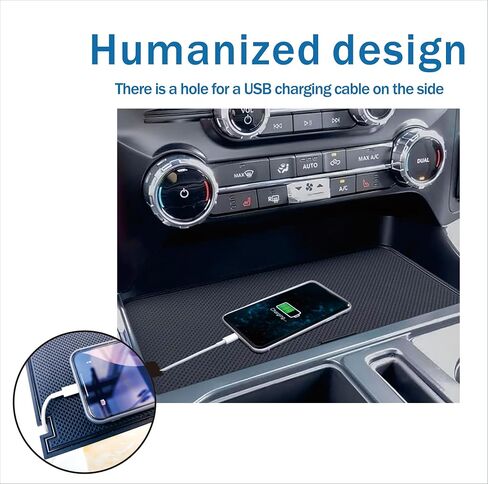 غطاء مقصورة منظم وحدة التحكم المركزية لـ Ford F150 2021-2024 2025/Lightning XLT 2022-2024 ملحقات الجيب الخفي الخفية ، يتناسب مع الجيب المفتوح أمام SHIFTER in Saudi Arabia