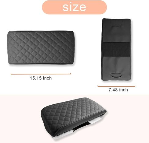 CDEFG for Hyundai Santa Fe 2024 2025 MX5 Center Console Cover Armrest Box Cover for Santa Fe 2024 2025 Accessories Arm Rest Protector Santa Fe SE/SEL/XRT/Limited/Calligraphy (Dark Gray in Saudi Arabia