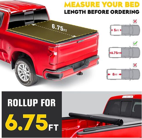 ناعمة لفة السرير الشاحنة السرير tonneau يناسب Ford F250 F350 Super Duty 1999-2016 | فقط Filetside/Styleside 6.75 قدم (الطول 81 "- 82.4 '') in Saudi Arabia