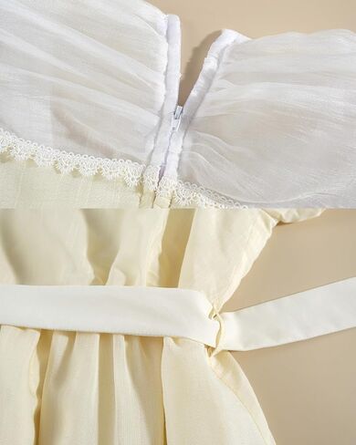 LTAKK Regency Dress Women Regency Costume Empire Waist Tea Party Dresses Victorian Gown with Sash and Brooch in Kuwait