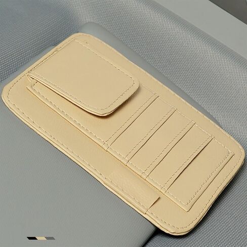 Car Sun Visor Organizer, Multifunctional Auto Sunglass Holder for Car Interior Accessories, Universal Car Sunshade Storage Pocket, Carry Card,License,Registration,Document,Pen,Key(Black) in Saudi Arabia