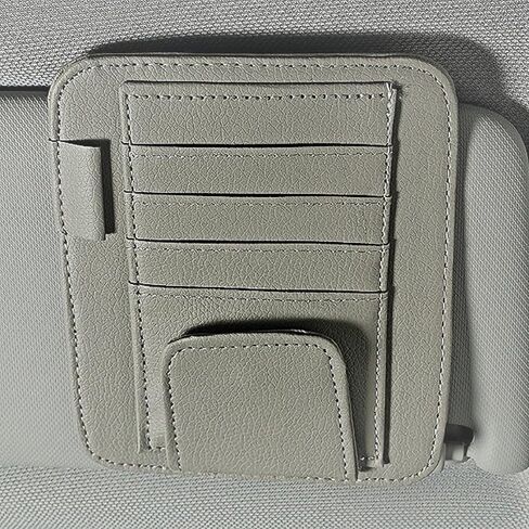 Car Sun Visor Organizer, Multifunctional Auto Sunglass Holder for Car Interior Accessories, Universal Car Sunshade Storage Pocket, Carry Card,License,Registration,Document,Pen,Key(Black) in Saudi Arabia