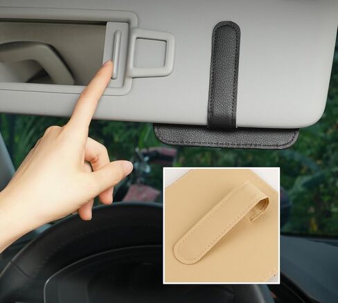 Car Sun Visor Organizer, Multifunctional Auto Sunglass Holder for Car Interior Accessories, Universal Car Sunshade Storage Pocket, Carry Card,License,Registration,Document,Pen,Key(Black) in Saudi Arabia