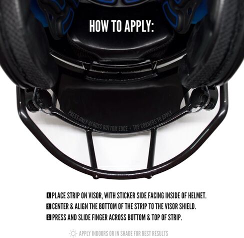 Football Visor Tint Strips (Pair) — Stick-On Tinted Layer for Football Visors, Instantly Applies, Universal Fit, Removes Clean in Saudi Arabia