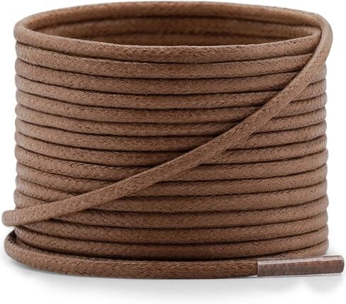 YJRVFINE Round Waxed Shoe Laces: Thin Oxford Dress Shoelaces for Boots 2 Pair in Saudi Arabia