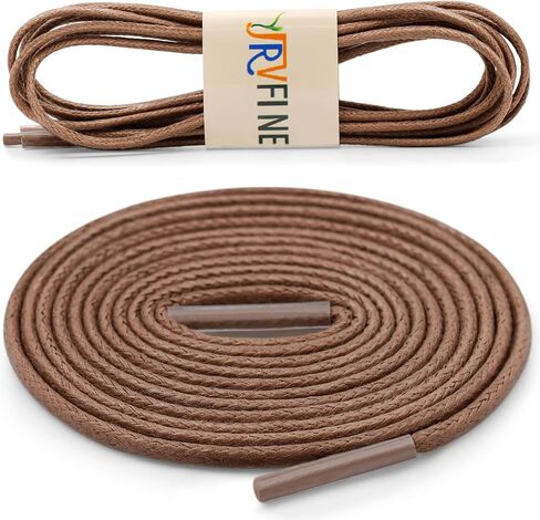 YJRVFINE Round Waxed Shoe Laces: Thin Oxford Dress Shoelaces for Boots 2 Pair in Saudi Arabia