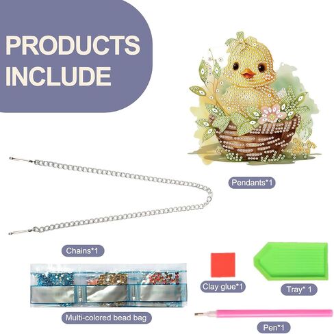 TDFERAN Diamond Painting Pendant Bunny Easter DIY Gem Art Hanging Handmade Art Decoration Kit Garden Window Pendant Diamond Painting Wall Hanging Home Decor Hobbies for Womenpainting in Kuwait
