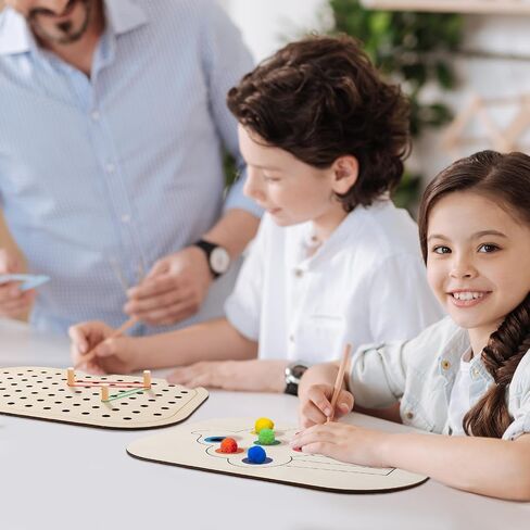 Sensory Table Inserts,Children's Sensory Tray Tabletop Board Game Wooden Flat Board Parent-Child Interactive Early Education Toys in Kuwait