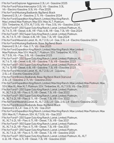 Universal Rear View Mirror Fit for Ford Bronco Expedition Explorer F-250 Super Duty F-350 Super Duty Maverick Mustang Interior RearView Mirror in Saudi Arabia