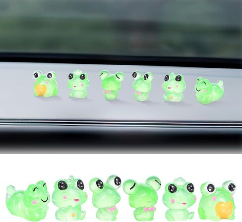 Sibba Frog Car Dashboard Decord 6 Pcs Fun Frog Car Dasic Discorations Car خلفية عرض مرآة الزخرفة in Saudi Arabia