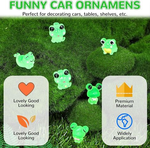 Sibba Frog Car Dashboard Decord 6 Pcs Fun Frog Car Dasic Discorations Car خلفية عرض مرآة الزخرفة in Saudi Arabia