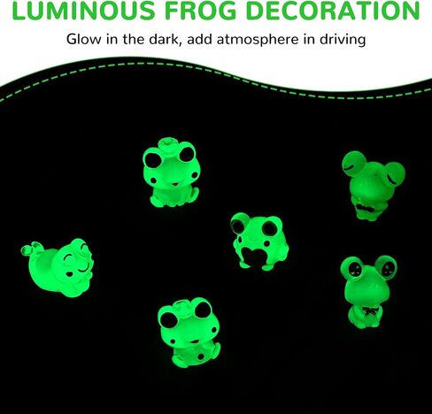 Sibba Frog Car Dashboard Decord 6 Pcs Fun Frog Car Dasic Discorations Car خلفية عرض مرآة الزخرفة in Saudi Arabia