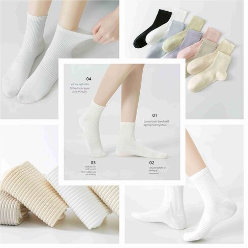 6 Pairs Athletic Socks arch compression for a secure fit，Socks for Men and Women in Saudi Arabia