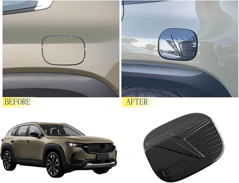 واقي باب خزان الغاز ، غطاء غطاء خزان الوقود ، ملاءمة لمازدا CX-50 CX50 2023 2024 1PCS ABS الإكسسوارات الخارجية على غرار ألياف الكربون in Kuwait