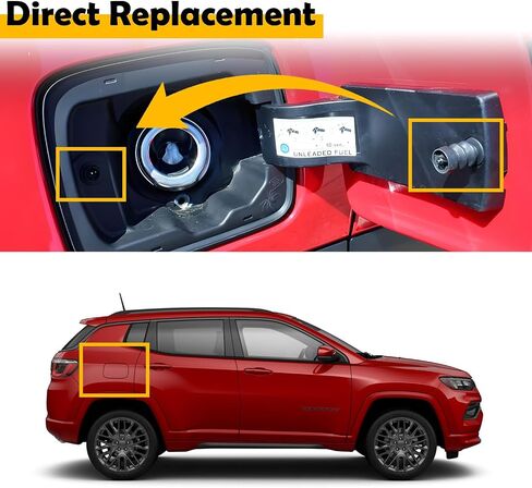 Fuel Tank Door Latch Actuator Kit w/Spring & Pin Compatible with 2016-2022 Jeep Renegade, 2017-2022 Compass, 2018-2022 Grand Commander, 2-Pin in Saudi Arabia