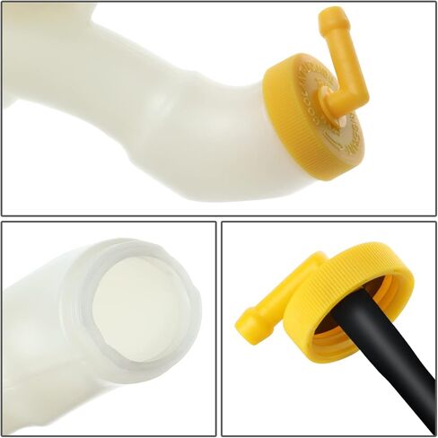 سلالة السيارات HO3014131 مصنع على طراز الخزان خزان زجاجة فائض في التدفق مع قبعة متوافقة مع Honda Civic Acura ILX 2012-2022 ، Bare White in Kuwait