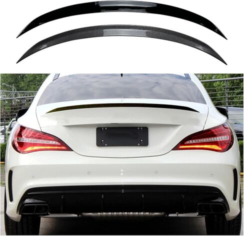 متوافق مع مرسيدس بنز CLA Class W117 C117 CLA180/220 CLA250/260 CLA200 CLA45 AMG SEDAN 4-DOOR 2013-2019 SPOAND SPOILER WING الخلفية (اللون: ألياف الكربون) in Kuwait