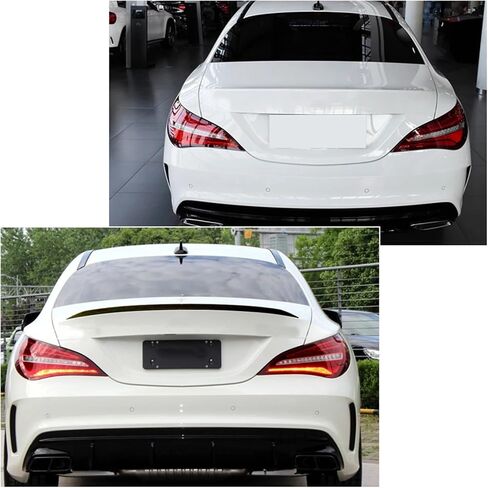 متوافق مع مرسيدس بنز CLA Class W117 C117 CLA180/220 CLA250/260 CLA200 CLA45 AMG SEDAN 4-DOOR 2013-2019 SPOAND SPOILER WING الخلفية (اللون: ألياف الكربون) in Kuwait