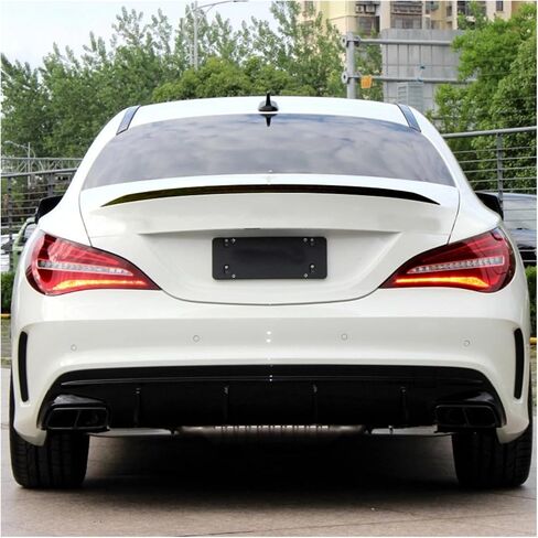 متوافق مع مرسيدس بنز CLA Class W117 C117 CLA180/220 CLA250/260 CLA200 CLA45 AMG SEDAN 4-DOOR 2013-2019 SPOAND SPOILER WING الخلفية (اللون: ألياف الكربون) in Kuwait