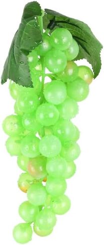 1 Bunches Green Artificial Grapes Plastic Hanging Grapes Decorative Fake Faux Fruit Centerpieces Props Simulated Fruit Ornaments for Home Kitchen in Saudi Arabia