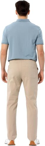 Men's Casual Pants Lightweight Drawstring Stretch Khaki Pants with Pockets Sweatpants Straight Cargo Jogging Pant in Kuwait