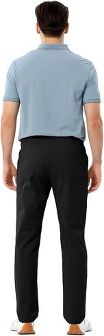Men's Casual Pants Lightweight Drawstring Stretch Khaki Pants with Pockets Sweatpants Straight Cargo Jogging Pant in Kuwait