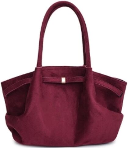 Makukke Faux Suede Tote Bag for Women, Hobo Handbag Women Vintage Shoulder Bag Purse for Work Office Travel in Kuwait