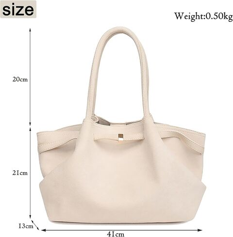 Makukke Faux Suede Tote Bag for Women, Hobo Handbag Women Vintage Shoulder Bag Purse for Work Office Travel in Kuwait