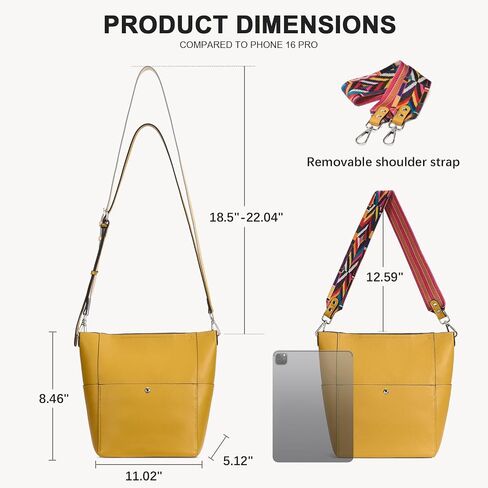 BOSTANTEN Women's Leather Designer Handbags Tote Purses Shoulder Bucket Bags in Saudi Arabia