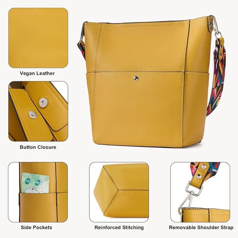 BOSTANTEN Women's Leather Designer Handbags Tote Purses Shoulder Bucket Bags in Saudi Arabia