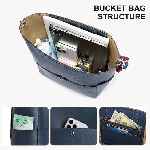 BOSTANTEN Women's Leather Designer Handbags Tote Purses Shoulder Bucket Bags in Saudi Arabia