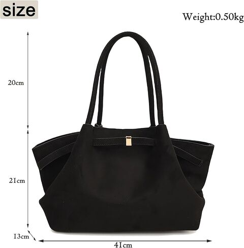 حقيبة حمل من جلد الغزال Makukke للنساء ، حقيبة من جلد الغزال Hobo Handbag Women Vintage Counter Bas in Kuwait