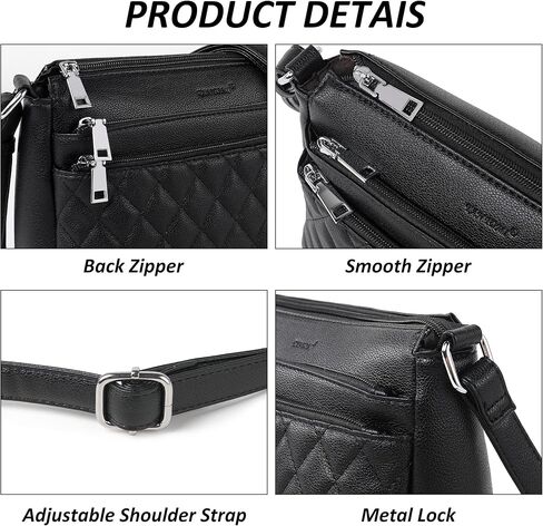 Crossbody Purses for Women PU Leather Crossbody Bags Soft Quilted Shoulder with Adjustable Shoulder Strap in Saudi Arabia
