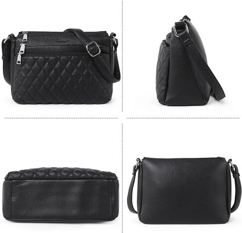 Crossbody Purses for Women PU Leather Crossbody Bags Soft Quilted Shoulder with Adjustable Shoulder Strap in Saudi Arabia