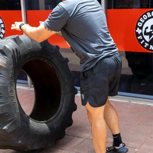 Zero Foxtrot Mens Athletic Zero Shorts ، صالة الألعاب الرياضية ، التمرين ، الجري ، أو غير رسمي - 9 بوصات inseam in Kuwait
