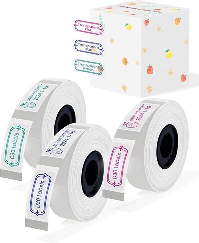 D30 Label - Compatible with Memoking/Phomemo D30 Label Maker, 12x30mm Waterproof Thermal Tape, Light Green/Green/Dark Green Sticker Machine Label, 3 Rolls in Saudi Arabia
