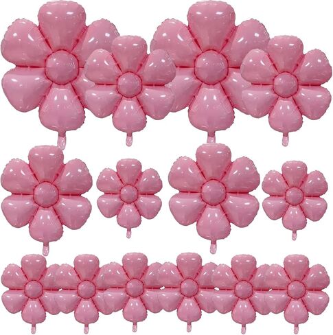 14 Pieces Large Daisy Flower Balloons Set - 3 Sizes White Flower Shaped Aluminum Foil Balloon for Daisy Birthday Decorations, Baby Shower, Wedding, Groovy Boho Daisy Party Supplies in Kuwait